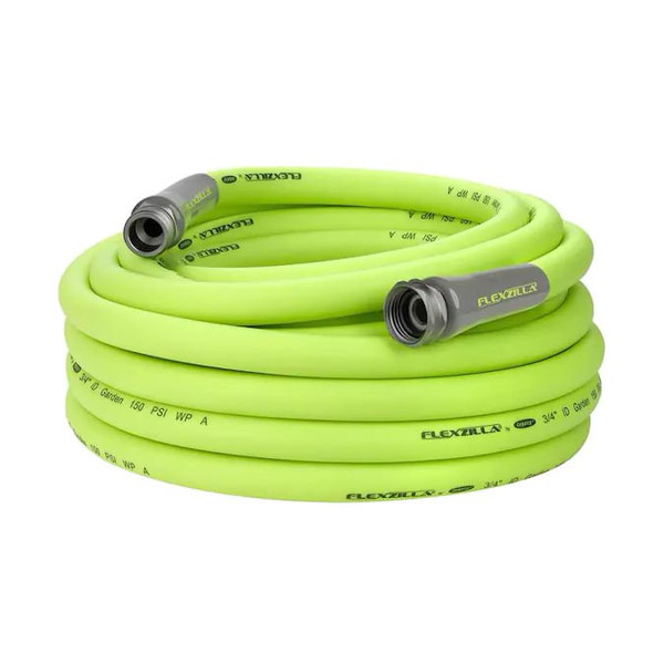 Flexzilla Garden Hose 3/4" X 50' 3/4" - 11 1/2 Ght Fittings Zillagreen