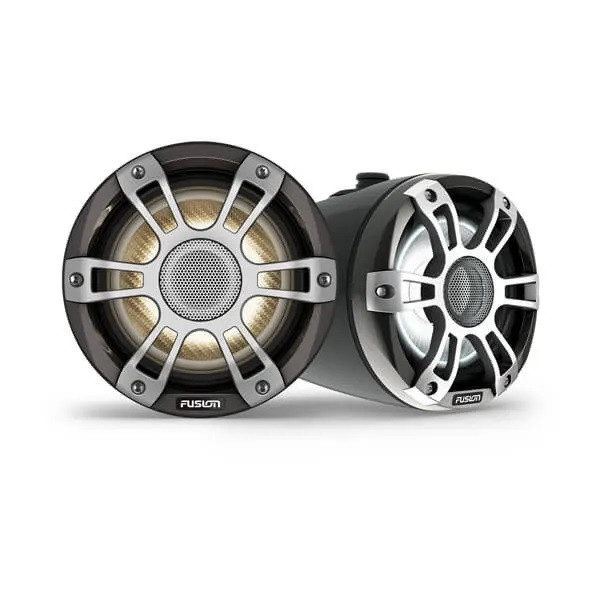 Fusion Sg-flt653spb 6.5in Towe Speaker Black 3i With Crgbw Lighting