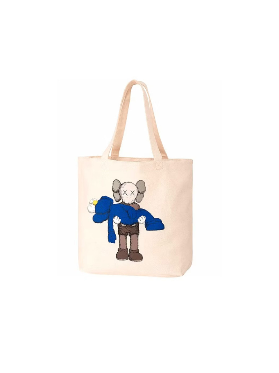 KAWS X Uniqlo Holiday Tote Bag Natural
