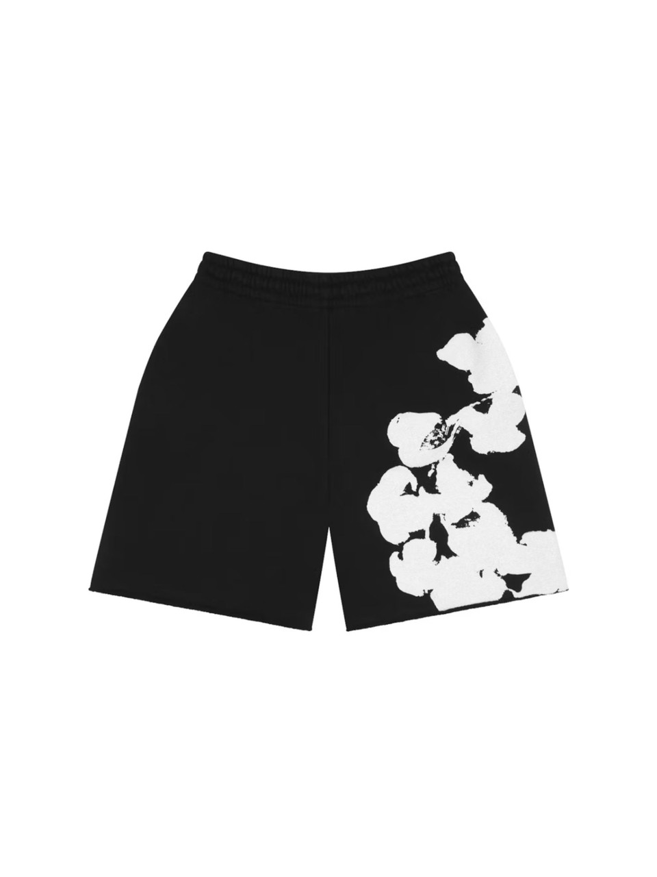 Denim Tears Big Cotton Wreath Sweat Shorts Black