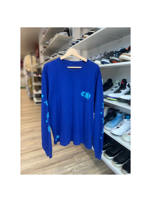 Chrome Hearts Stars Long Sleeve Shirt Blue (Pre-Owned)