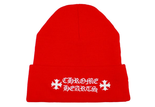 Chrome Hearts Logo Beanie Red