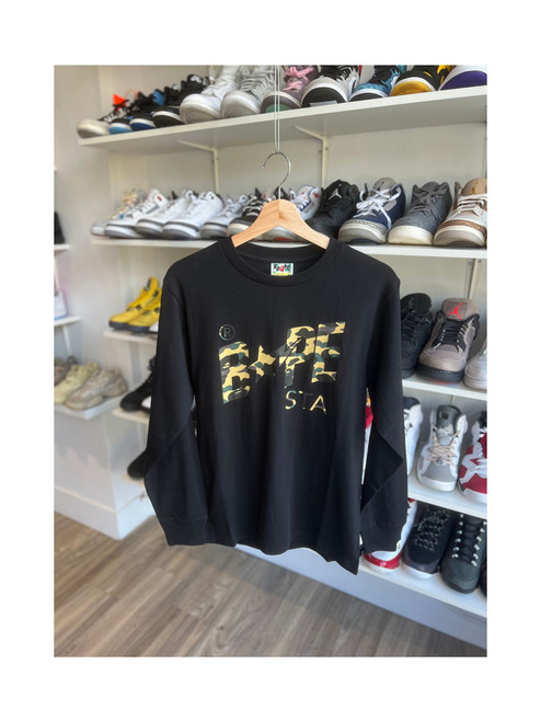 Bape 1st Camo STA Long Sleeve Black Bape 1st Camo STA Long Sleeve Black