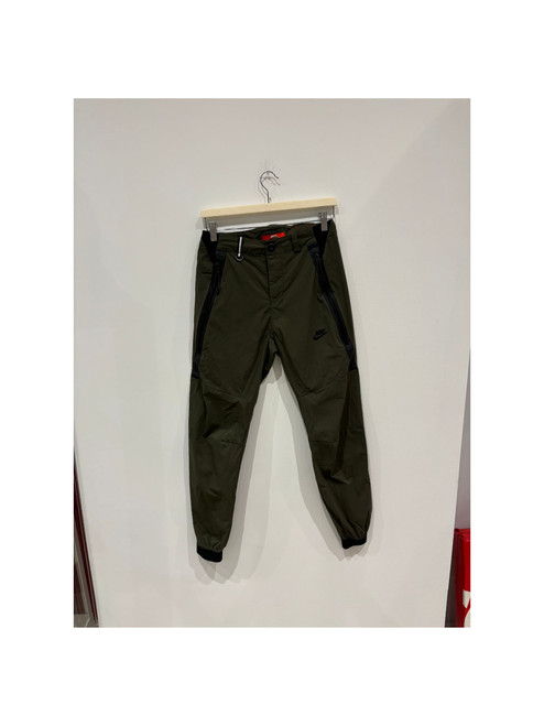 Nike Tech Fleece Track Nylon Pants Green (Pre-Owned)