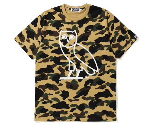 BAPE x OVO 1st Camo Tee Yellow