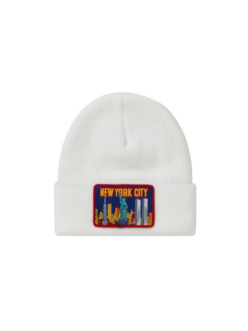 Supreme NY Patch Beanie White
