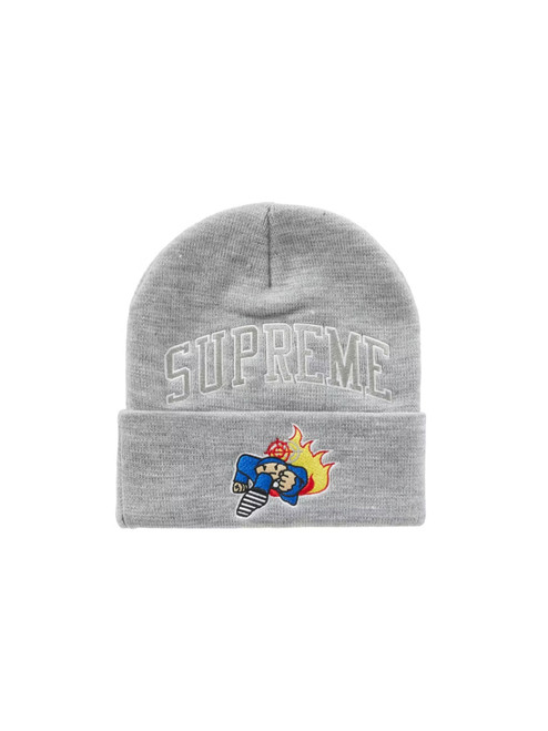 Supreme Duck Down Records Beanie Heather Grey