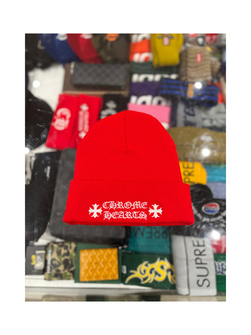 Chrome Hearts Logo Beanie Red (Pre-Owned)