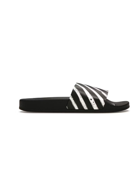 Off-White Spray Stripes Slides Black