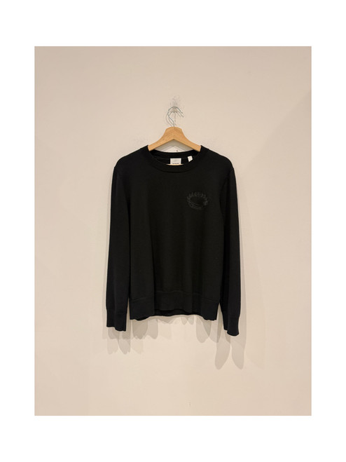 Burberry Wool Oak Leaf Crest Sweater Black (Pre-Owned)