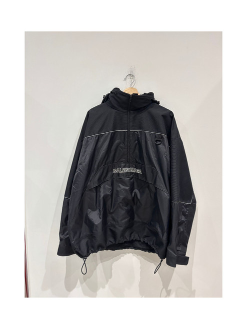 Balenciaga Black Nylon Half Zip Jacket (Pre-Owned)