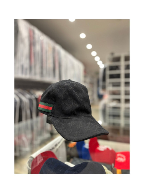Gucci GG Supreme Web Baseball Cap Black (Pre-Owned)