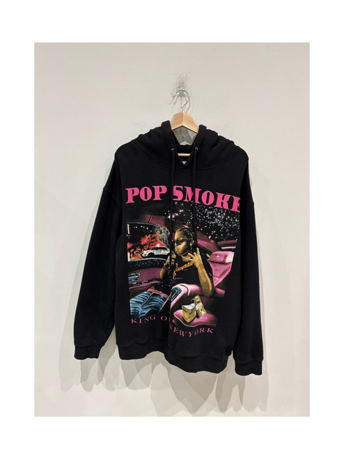 Pop Smoke x Vlone King Of NY Hoodie Black (Pre-Owned)