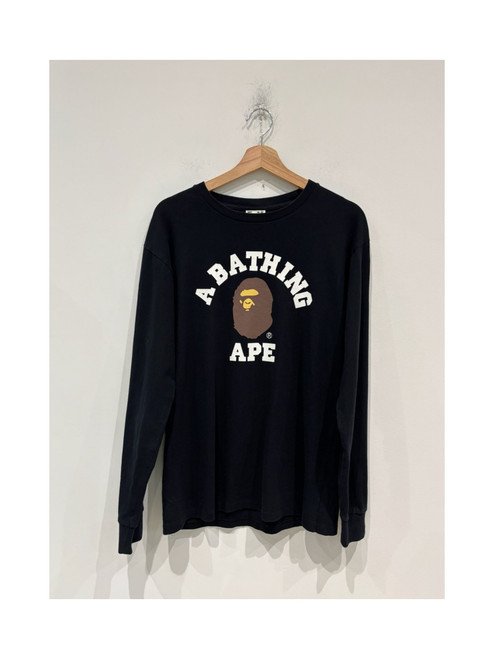 BAPE College L/S Tee Black (Pre-Owned)