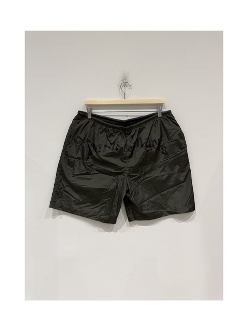 Palm Angels Curved Logo Swim Shorts Green