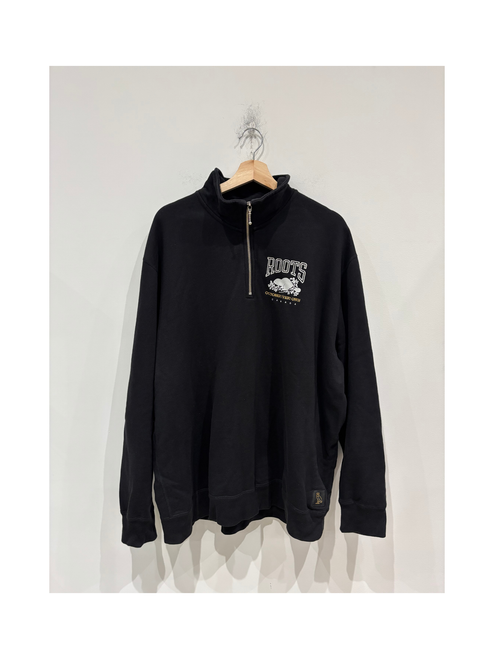 OVO x Roots Canada Quarter Zip Sweatshirt Black (Pre-Owned)
