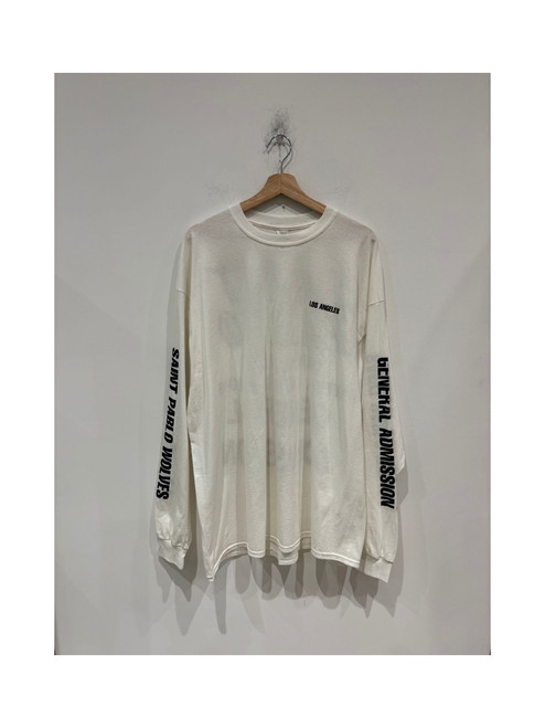 Kanye West Saint Pablo Wolves Oct25th Forum Long Sleeve Tee White