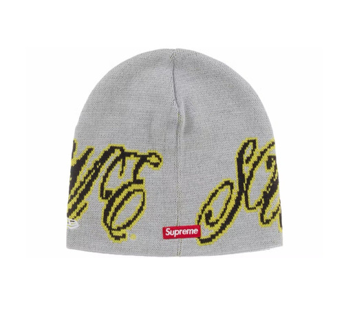 Supreme New Era Script Beanie Orange