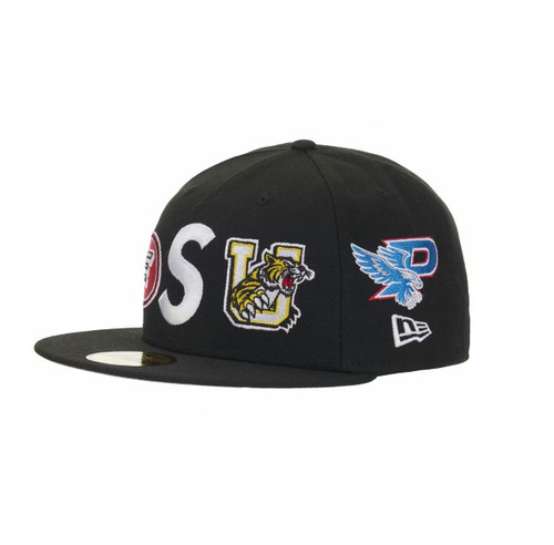 Supreme Jerseys Box Logo New Era Fitted Hat Black