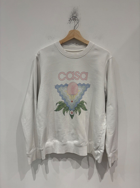 Casablanca Memphis Icon Crewneck Sweatshirt White (Pre-Owned)