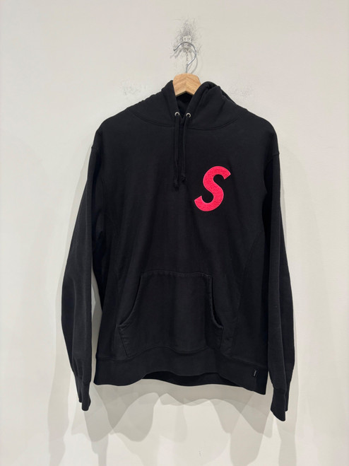 Supreme S Logo Hooded Sweatshirt Black (Pre-Owned)