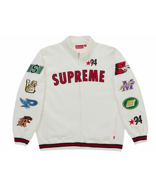 Supreme Mascots Zip Up Sweatshirt White