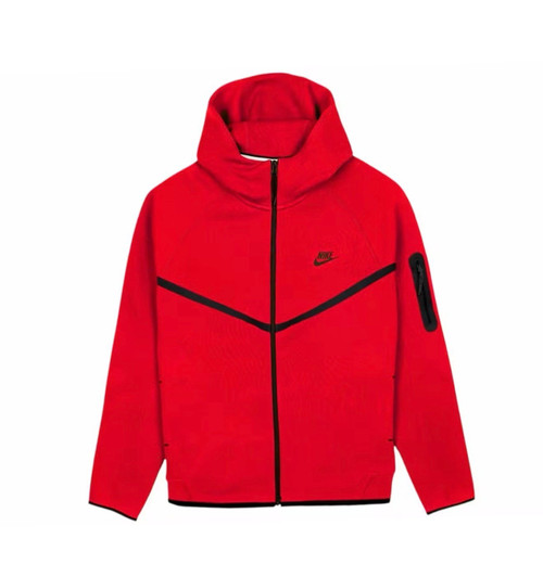 Nike Tech Fleece Windrunner Full Zip Hoodie Gym Red/Black