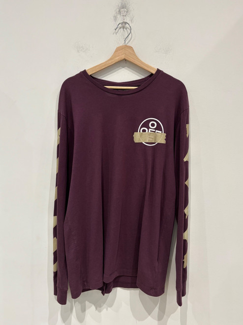 OFF-WHITE Diagonal Tape Arrows Crew Sweatshirt Purple (Pre-Owned)