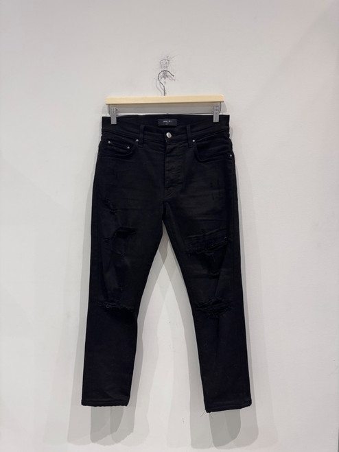 Amiri MX1 Distressed Black Jeans (Pre-Owned)