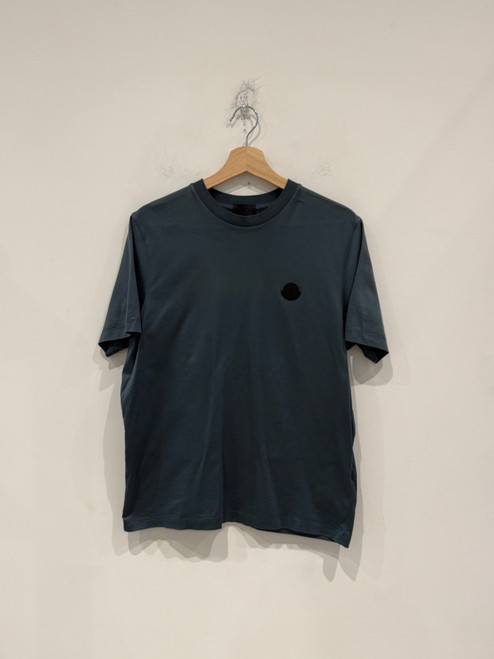 Moncler Logo Patch Shirt Blue (Pre-Owned)