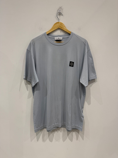 Stone Island Compass Logo-Applique T-Shirt Sky Blue