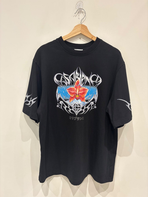 Casablanca Blades Printed Oversized T-shirt Black (Pre-Owned)