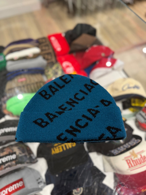 Balenciaga All-Over Beanie Blue (Pre-Owned)