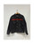Balenciaga Black/Red Logo Denim Jean Jacket