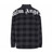 Palm Angels Curved Logo Flannel Shirt Black/Grey