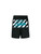 OFF-WHITE Wavy Line Mesh Shorts Black/Multicolor