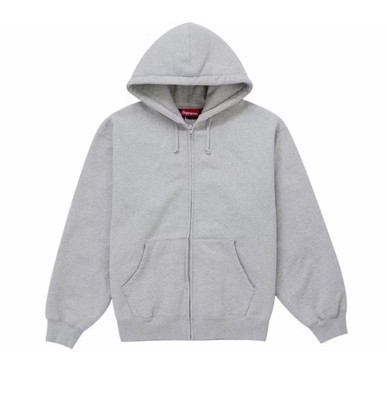 Supreme Cut Out Zip Up Hooded Sweatshirt Heather Grey - Pure 10
