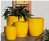 Pottery Glazed Fiddle Yellow