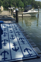 Rug Anchor Blue & White