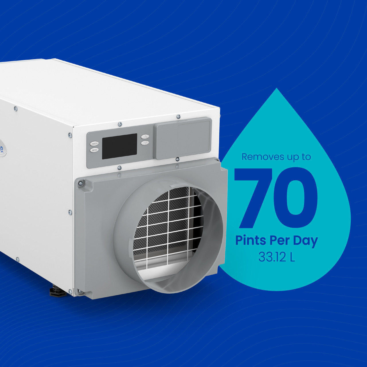 Unit removes up to 70 Pints per Day
