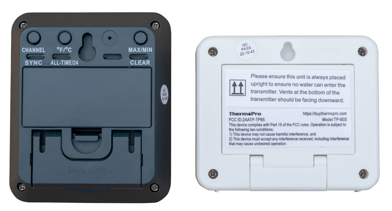 Thermopro TP60S Lcd Digital Hygrometer in / Outdoor Temperature Humidity  Monitor 60m/200ft Range - Eezee