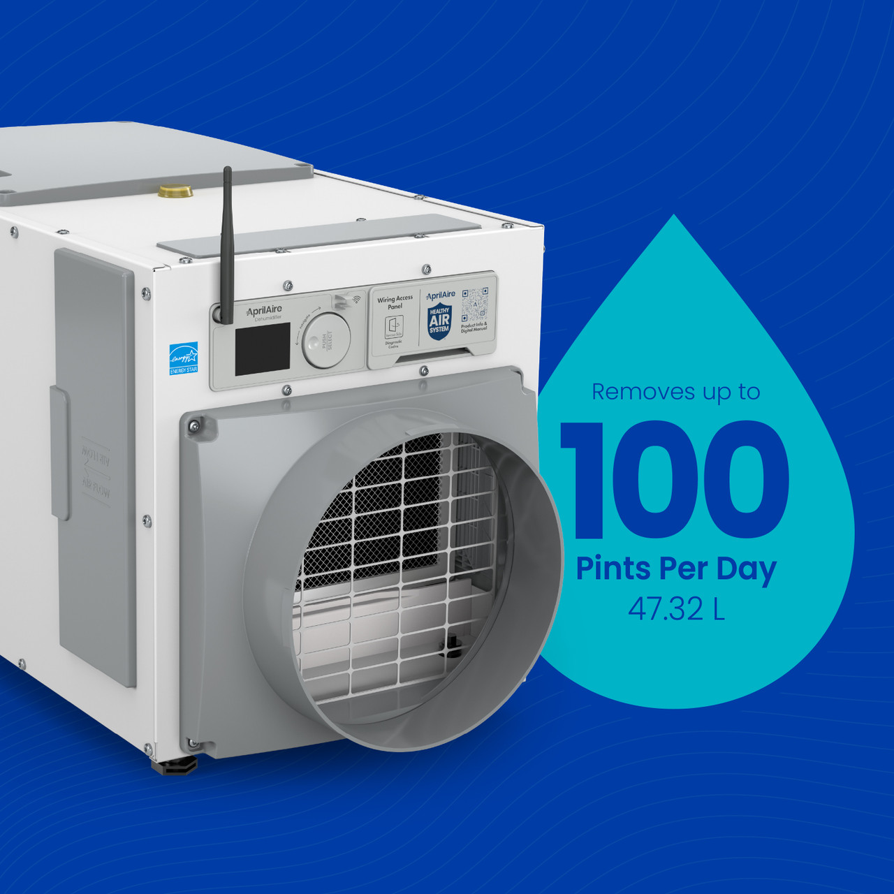 AprilAire E100DW Wi-Fi Crawl Space Dehumidifier (100-Pint