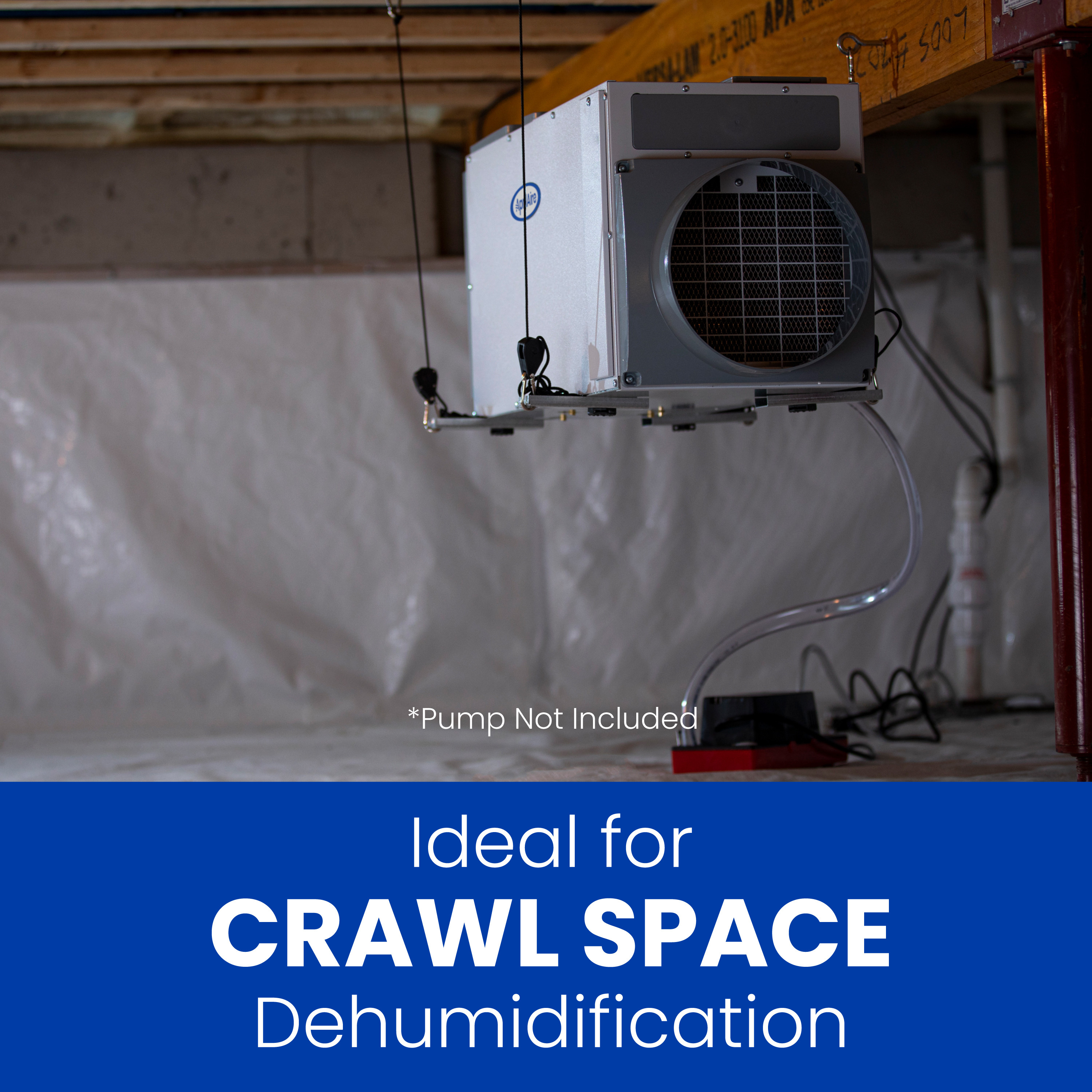 The E-series units are designed to be used in the crawl space or for whole home dehumidification.