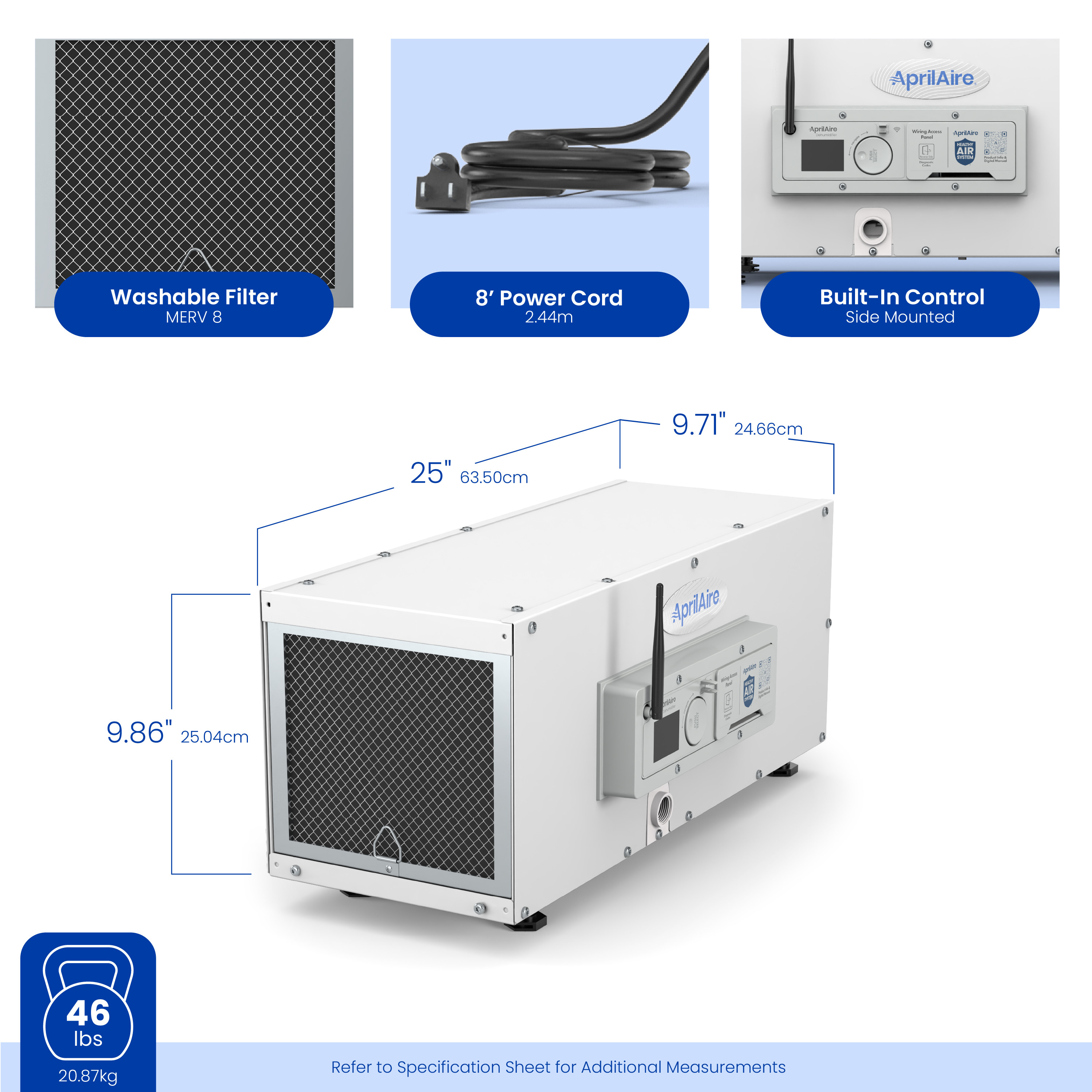 AprilAire E050W Wi-Fi Dehumidifier
