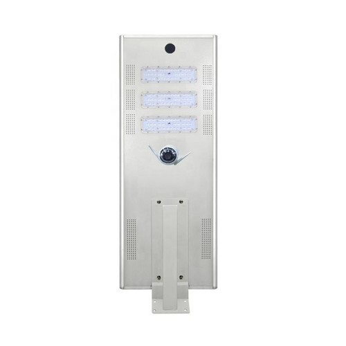 LECUSO 60W / 80W / 100W LED Solar Street Light with IP66 CCTV 4G Camera – Aluminum Alloy Body, High-Efficiency Solar Lighting System