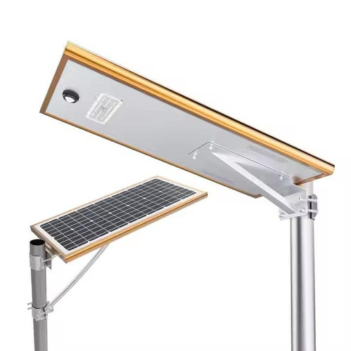 All-in-One 60W LED Street Light 6000K with Solar Panel IP66 Waterproof Energy Efficient Outdoor Lighting for Streets & Parks