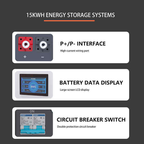 Well-Made 100Ah LiFePO4 Home Energy Storage System with IP65 Protection, CAN Communication Port, Wall-Mounted, Hybrid Grid, Stackable