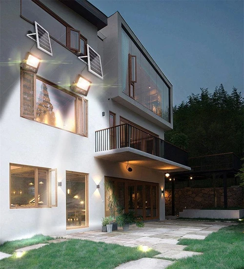 High-Efficiency Outdoor Solar LED Flood Light – 20W Main, Options 200W to 800W, Solar Generator Ready