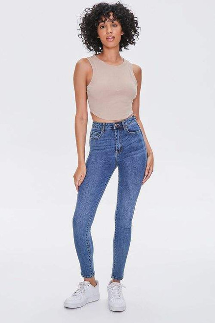 Women Tie Dye Crop Top – Ribbed Sport Tank Top, 100% Cotton High Quality