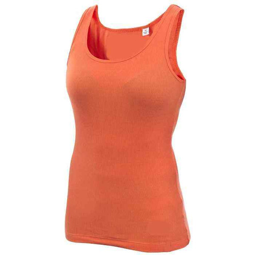 Seamless Nude Cotton Tank Top for Women – Stretchable Slim Fit Scoop Neck Sleeveless Tee
